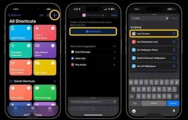 大足苹果14锁屏维修店分享iPhone14升级iOS16.4后如何创建锁屏快捷方式 