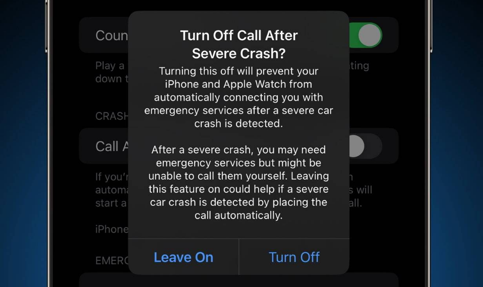 大足苹果14维修分享 iPhone 14 和 Apple Watch 上关闭崩溃检测 